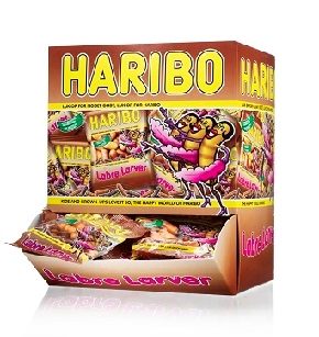 Miniposer Haribo - 100 stk. Labre Larver 