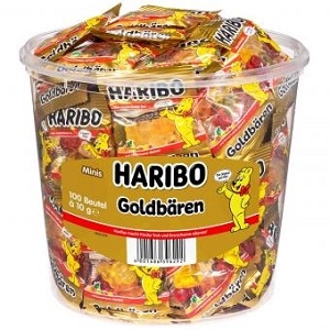 Miniposer Haribo - 100 stk. Guldbamser 