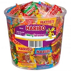 Miniposer Haribo - 100 stk. Merry Christmas